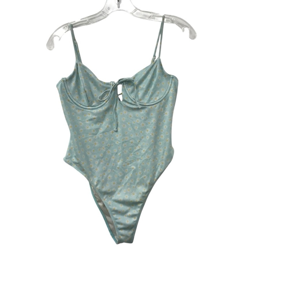 PacSun Teal Floral One-Piece Swimsuit